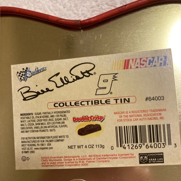 Bill Elliott Collectible Tin NASCAR            # 9 Dodge - Picture 2 of 4